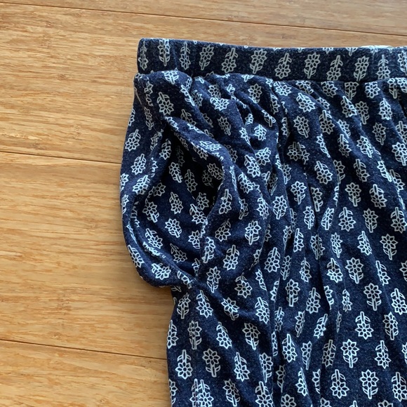 Blue Floral Jersey Skirt - Picture 3 of 5